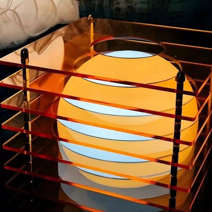 Selene Layered Moon Modern Acrylic Table Lamp
