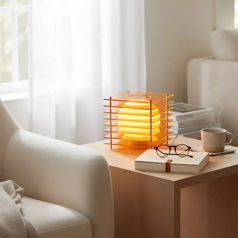 Selene Layered Moon Modern Acrylic Table Lamp