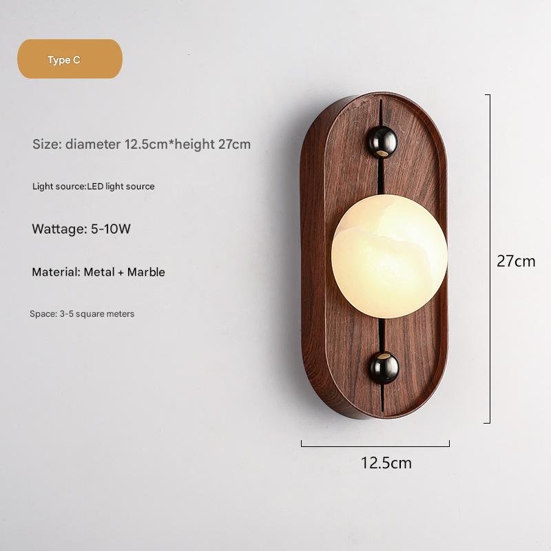 Odis Sphere Alabaster Wall Lamp