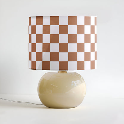 Classic Checkerboard Glass Table Lamp