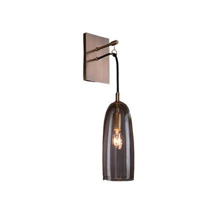 Designer Copper Transparent Glass Wall Lamp