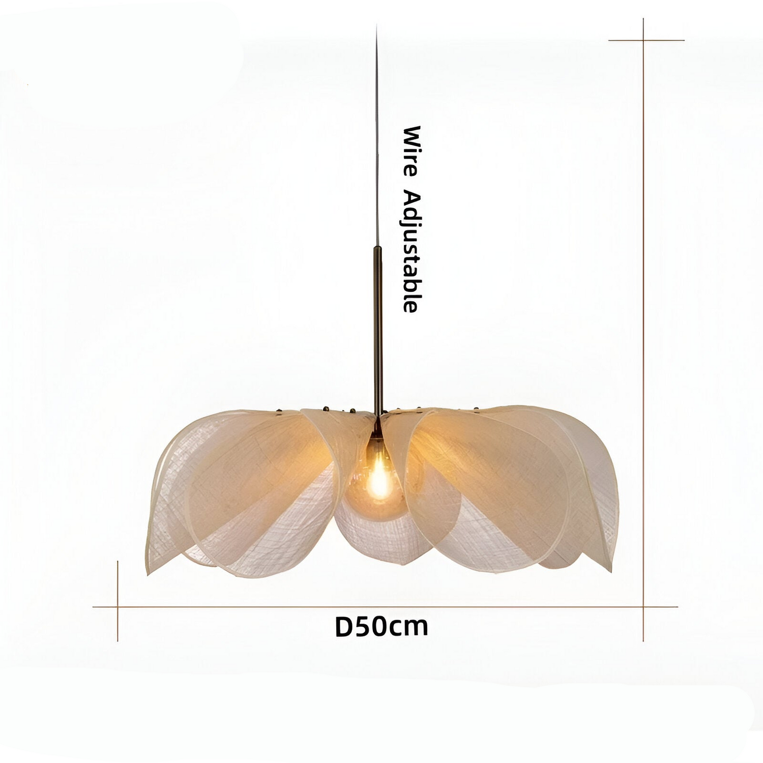 Nordic Fabric Flower Pendant Light