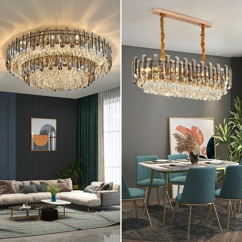 Gold Luxury Crystal Ceiling Chandelier