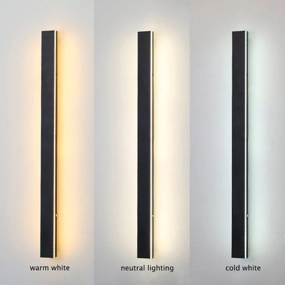 Lumière extérieure étanche IP65 linéaire minimaliste à ondulation de bord