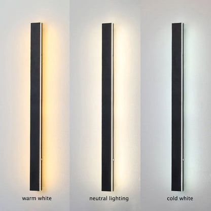 Edge Ripple Minimalist Linear Outdoor Light