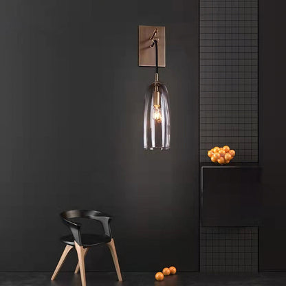 Designer Copper Transparent Glass Wall Lamp