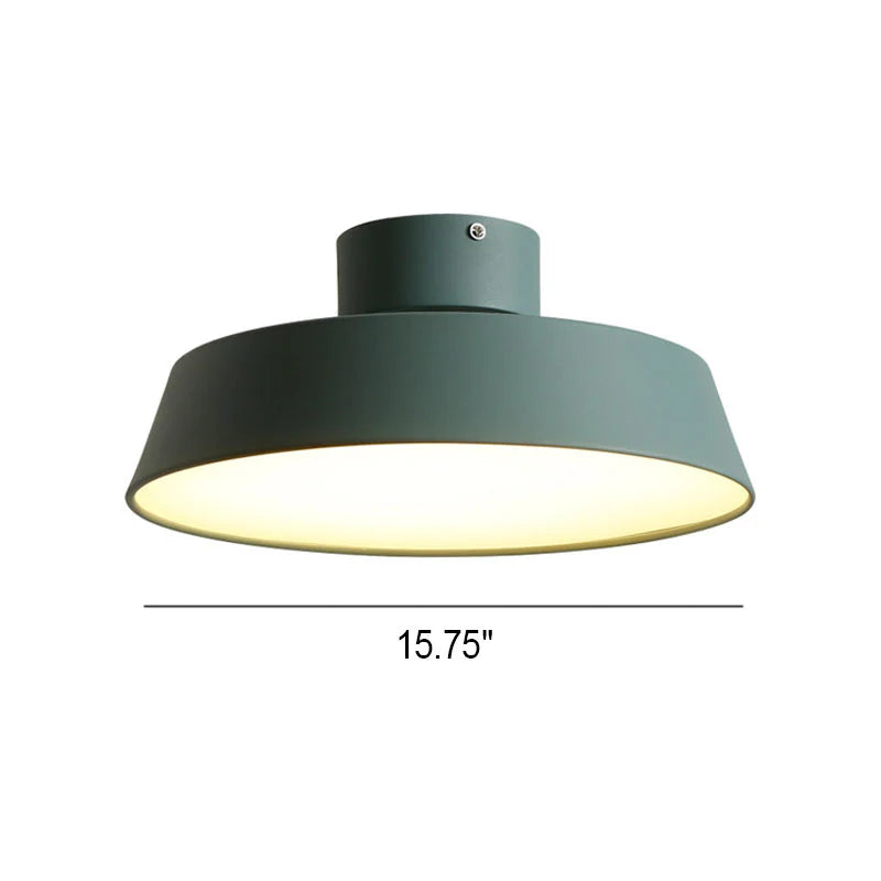 Plafonnier LED rond en aluminium minimaliste nordique