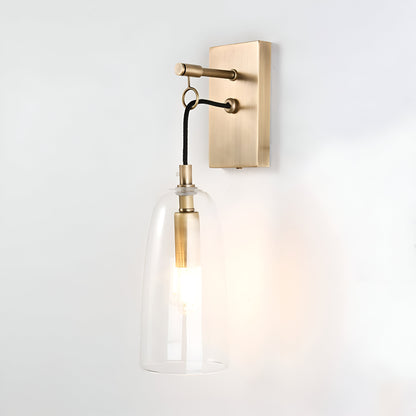 Designer Copper Transparent Glass Wall Lamp