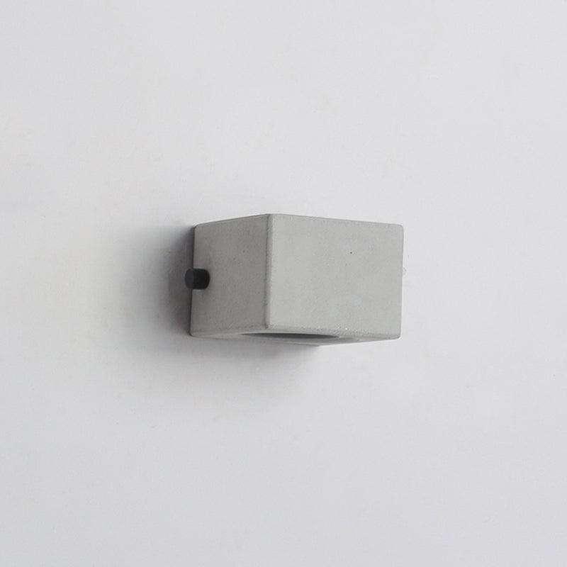 Minimalist Cement Square Outdoor Wall Lamp