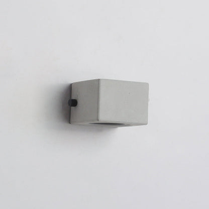 Minimalist Cement Square Outdoor Wall Lamp