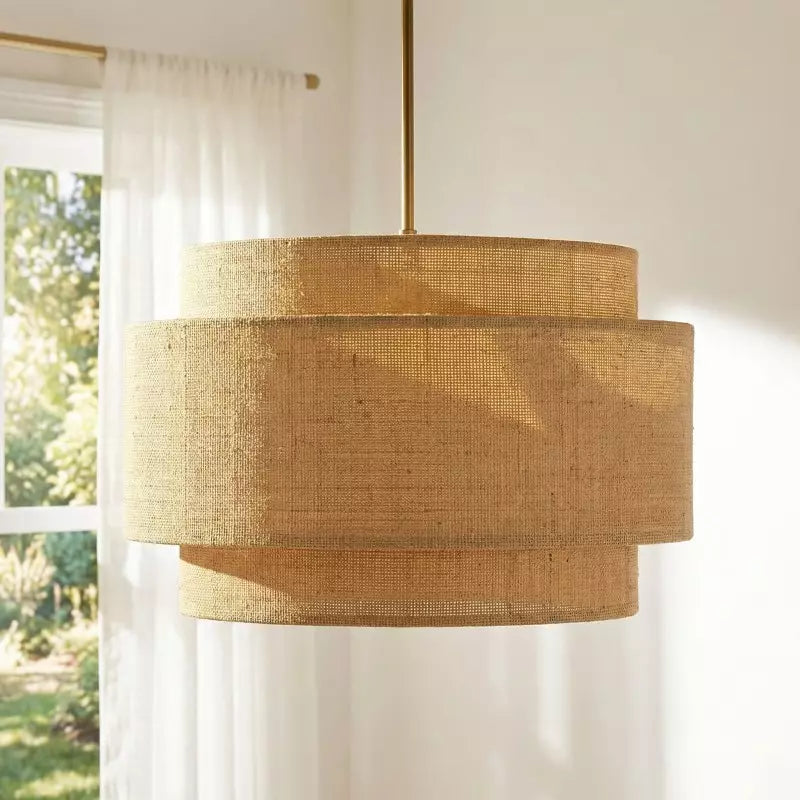 Lyra Tiered Bohemian Rattan Pendant Light