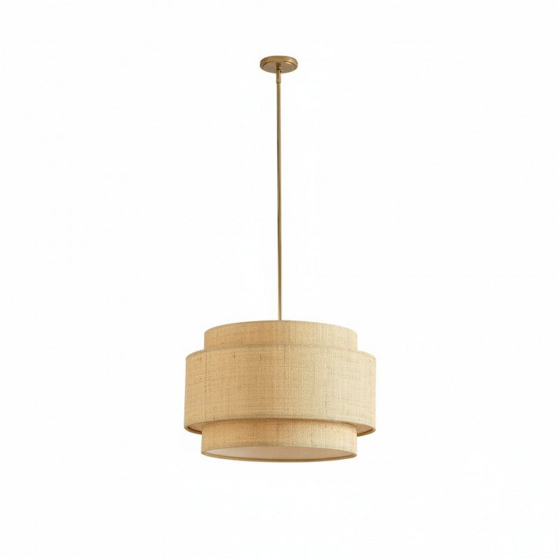 Lyra Tiered Bohemian Rattan Pendant Light