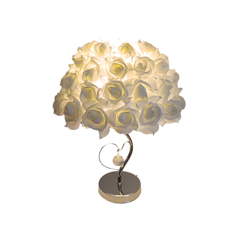 Creative Flower Iron Fabric Table Lamp