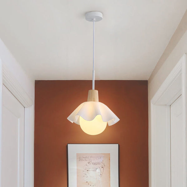 Noordse Stijl Houten Bloem Pendant Lamp