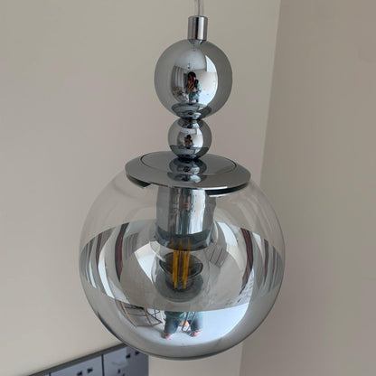Orbique Bauhaus Chrome Mirrorball Glass Pendant Light