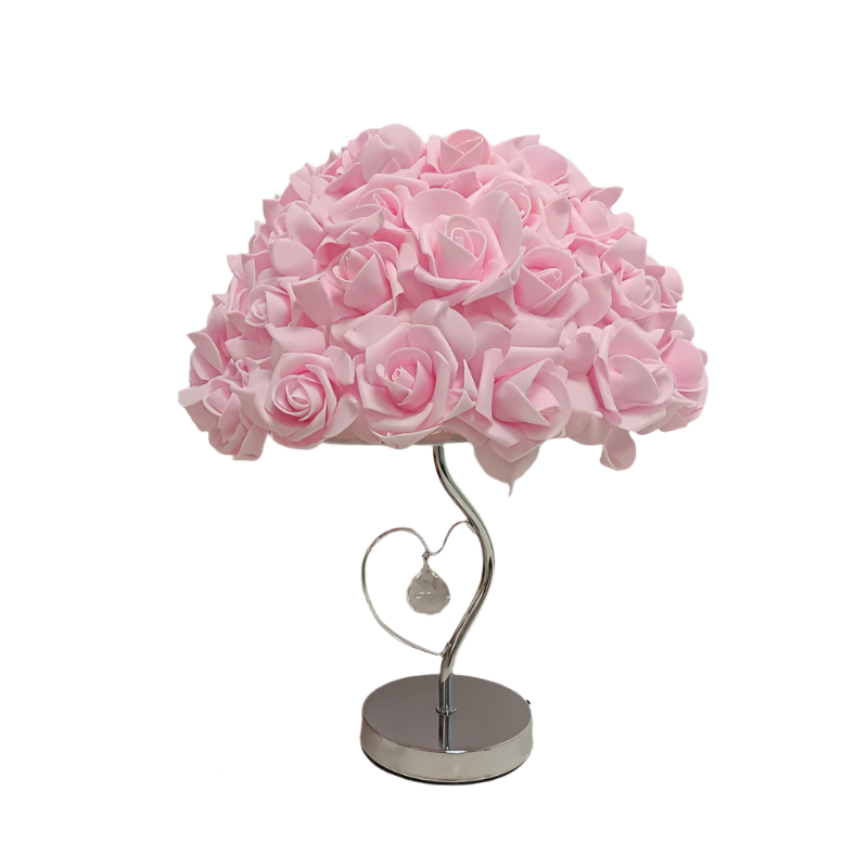 Creative Flower Iron Fabric Table Lamp