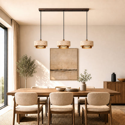 Kaelen Modern Travertine Pendant Light