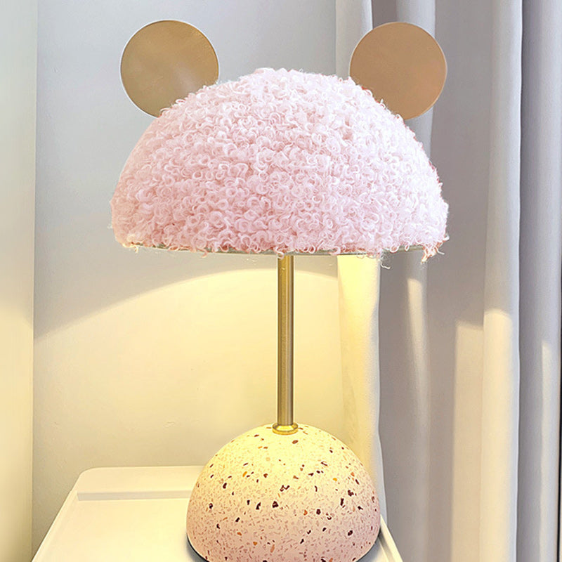 Creative Dome Iron Fabric Stone Table Lamp