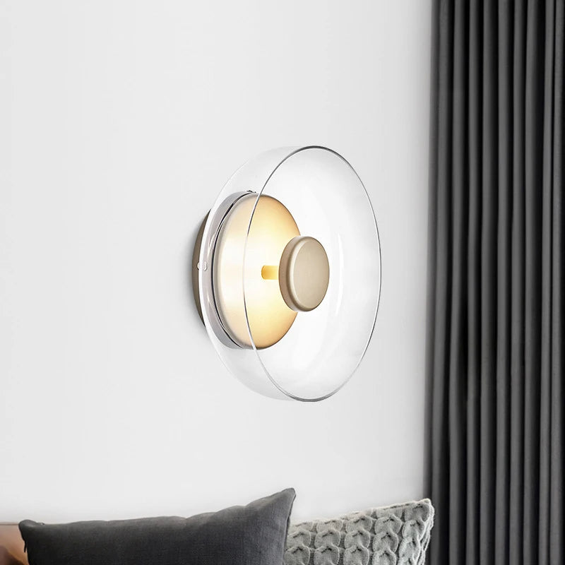 The Shimmering Glow Premium Minimalist Brass Wall Light
