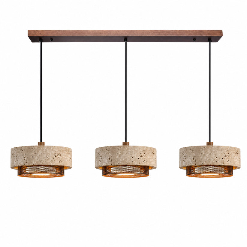 Kaelen Modern Travertine Pendant Light