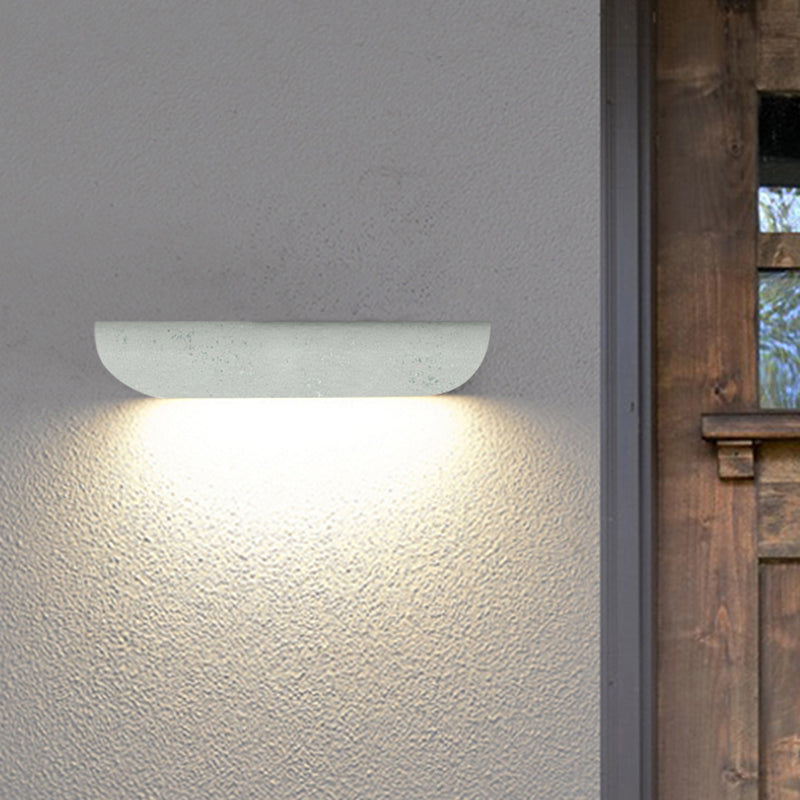 Luz de pared exterior curva moderna e impermeable