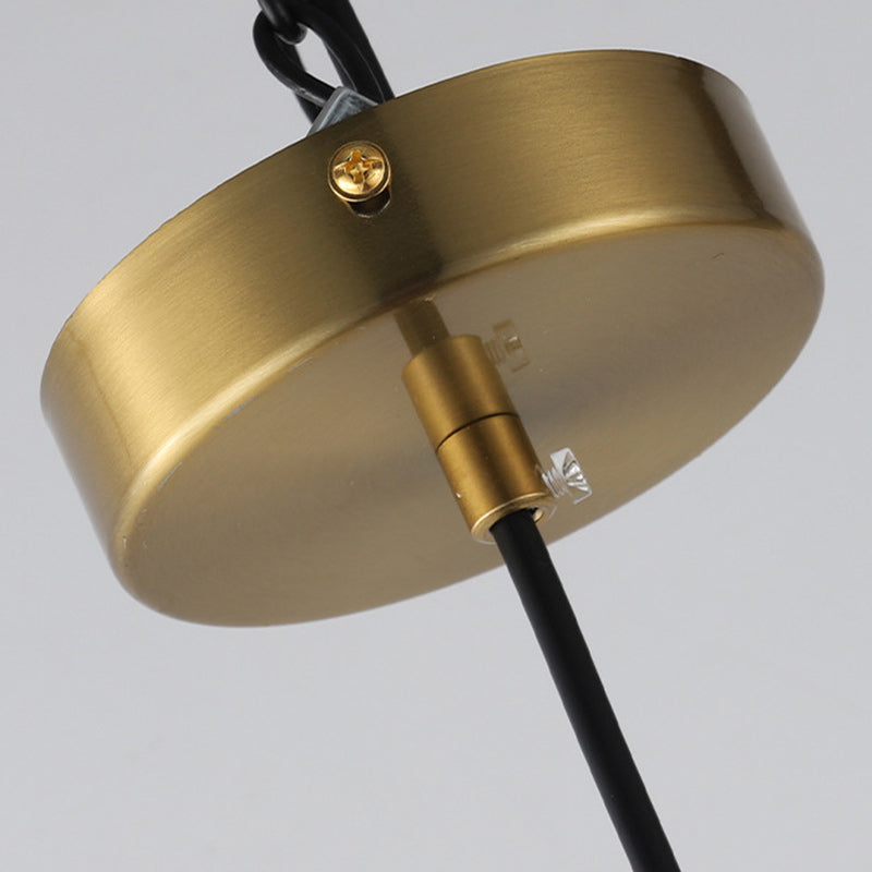 Lampada a sospensione in vetro a forma di anello rotondo scandinavo