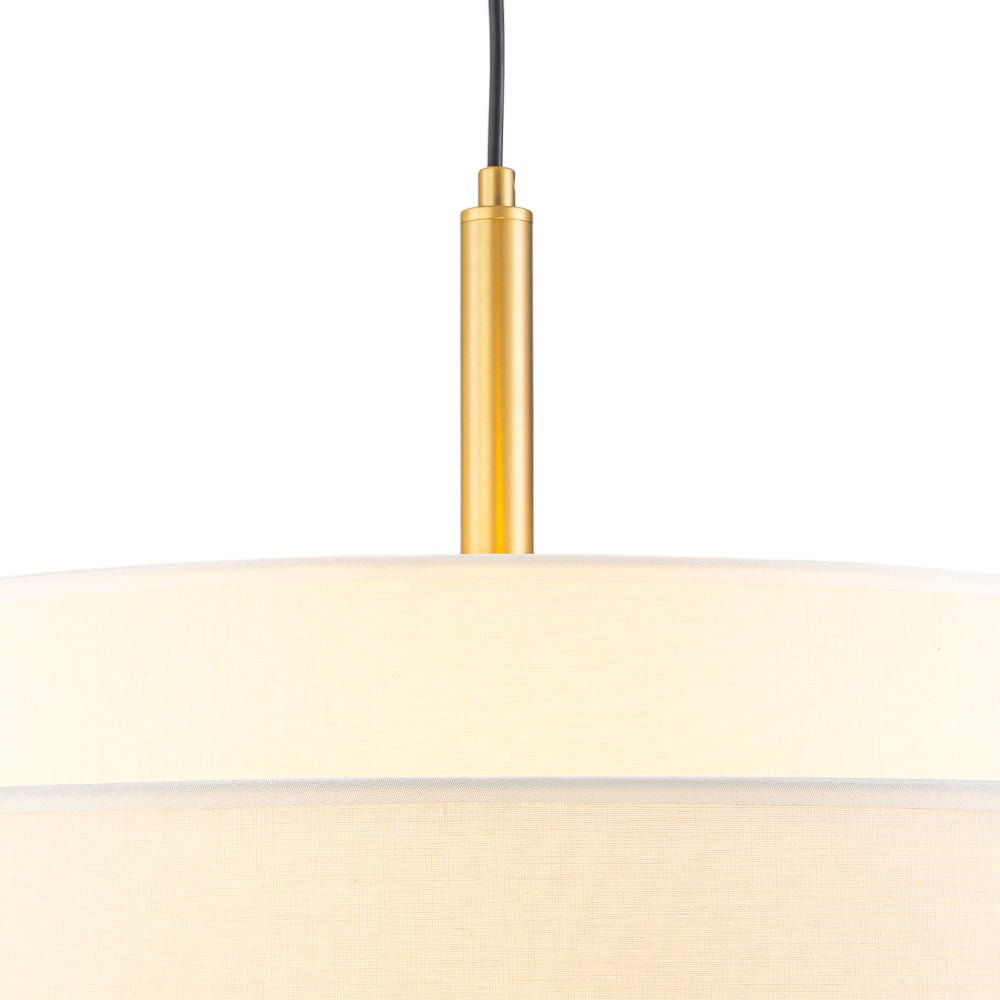 Rowan Tapered Drum Linen Modern Pendant Light