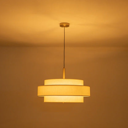 Rowan Tapered Drum Linen Modern Pendant Light