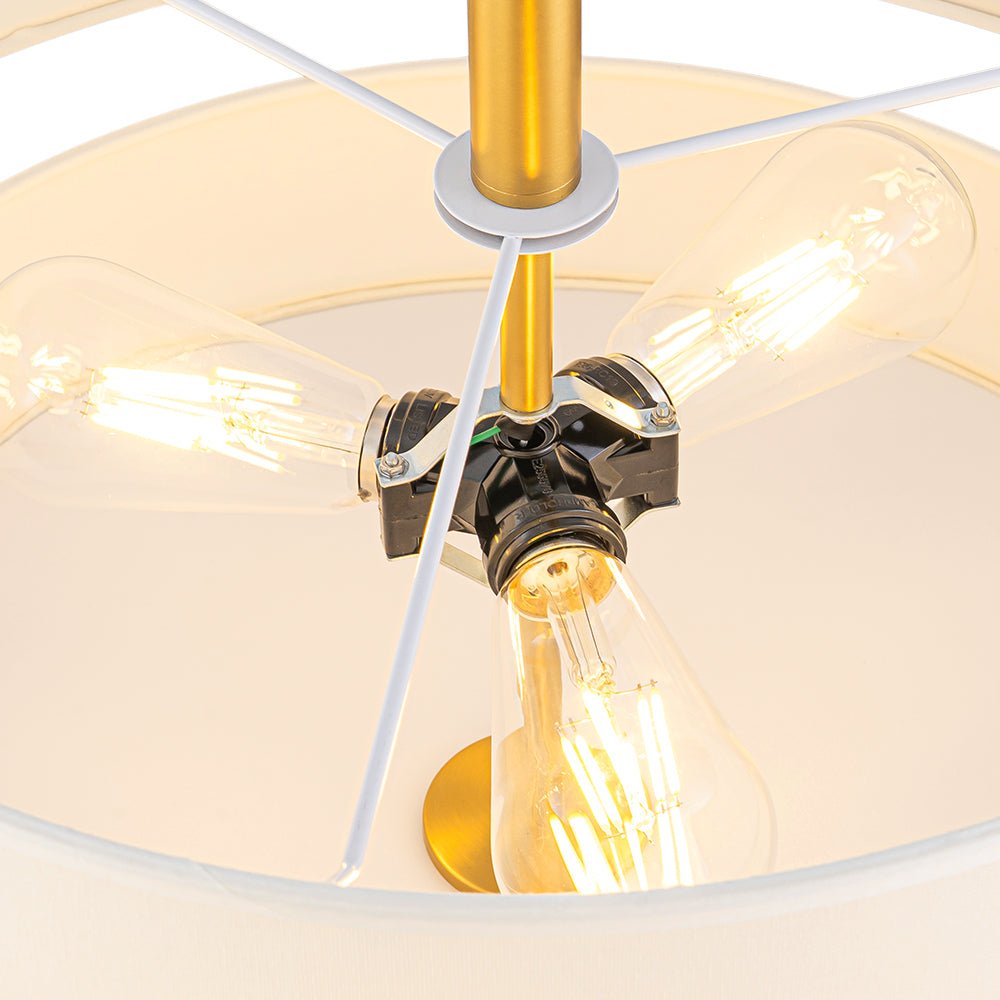 Rowan Tapered Drum Linen Modern Pendant Light