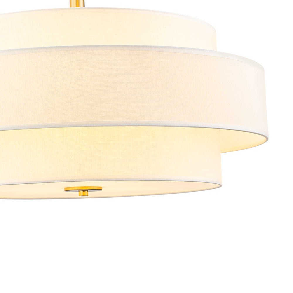 Rowan Tapered Drum Linen Modern Pendant Light