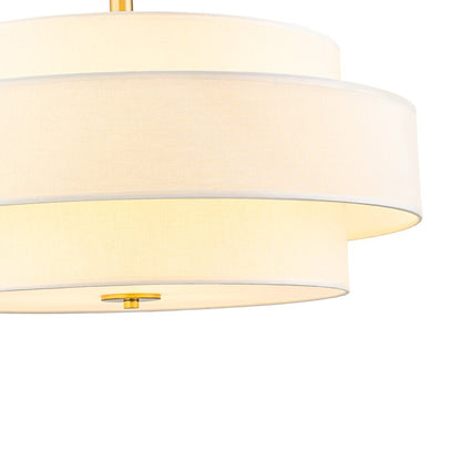 Rowan Tapered Drum Linen Modern Pendant Light