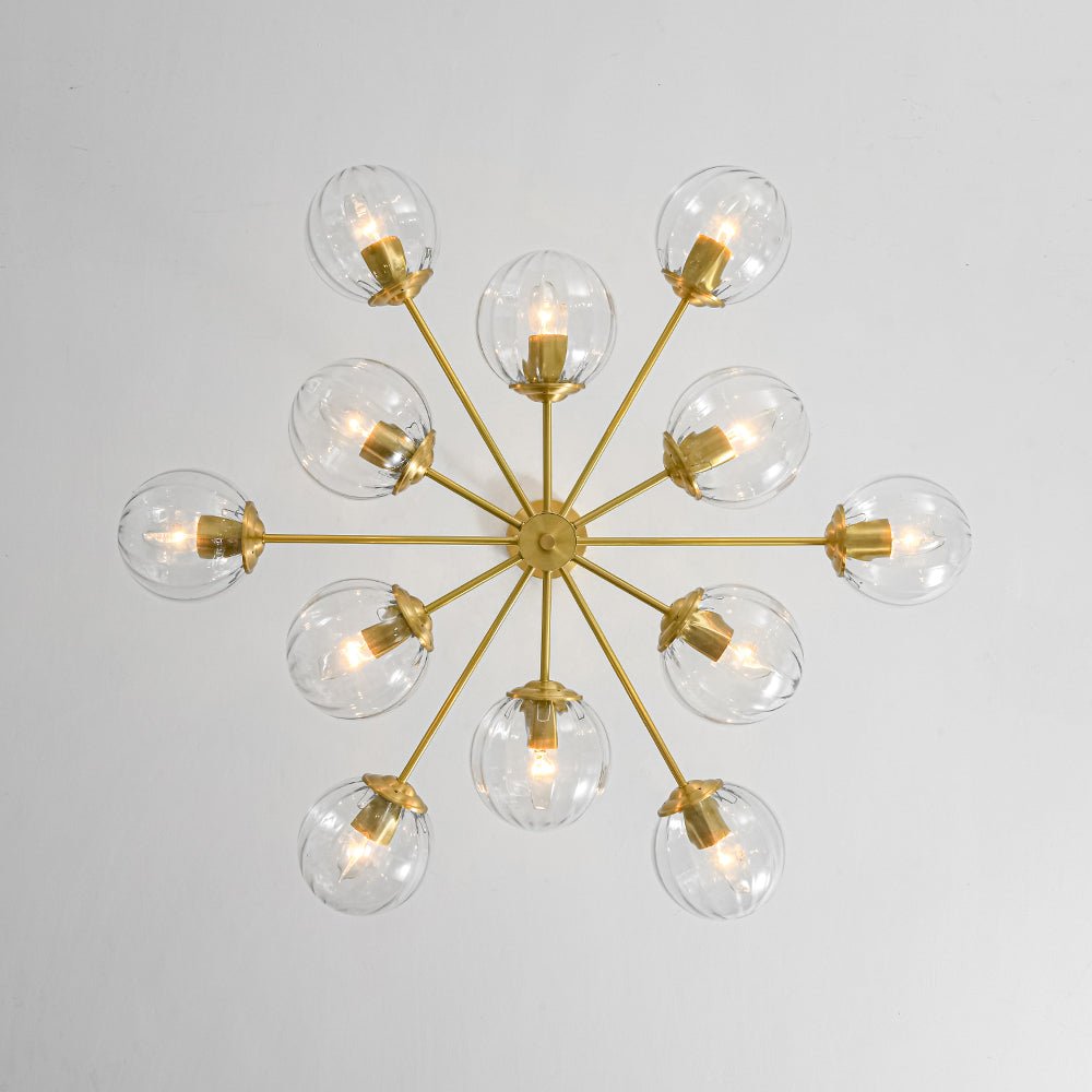 Alora Striped Bubble Glass Modern Chandelier
