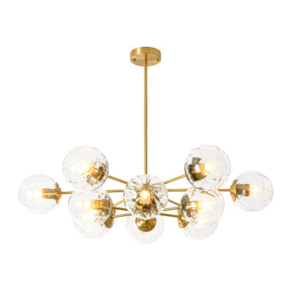 Alora Striped Bubble Glass Modern Chandelier