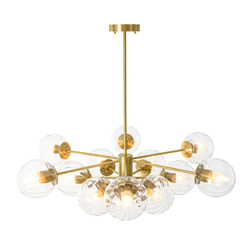 Alora Striped Bubble Glass Modern Chandelier