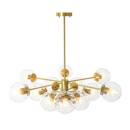 Alora Striped Bubble Glass Modern Chandelier