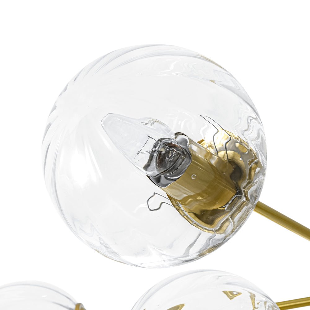 Alora Striped Bubble Glass Modern Chandelier