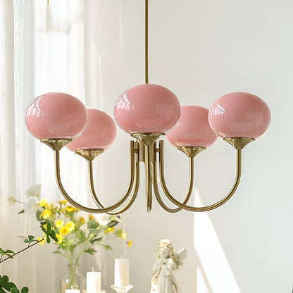 Lampe de plafond en lustre en guimauve