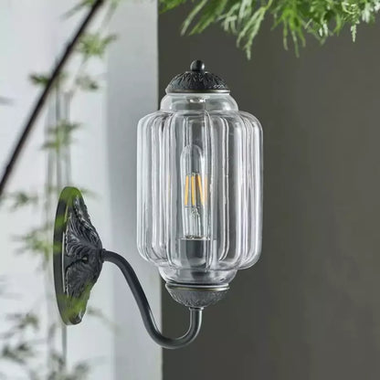 Eloira Vintage Glass Brass Wall Light