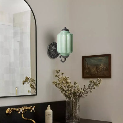 Eloira Vintage Glass Brass Wall Light