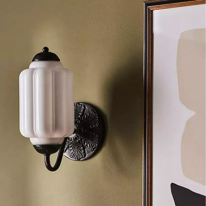 Eloira Vintage Glass Brass Wall Light
