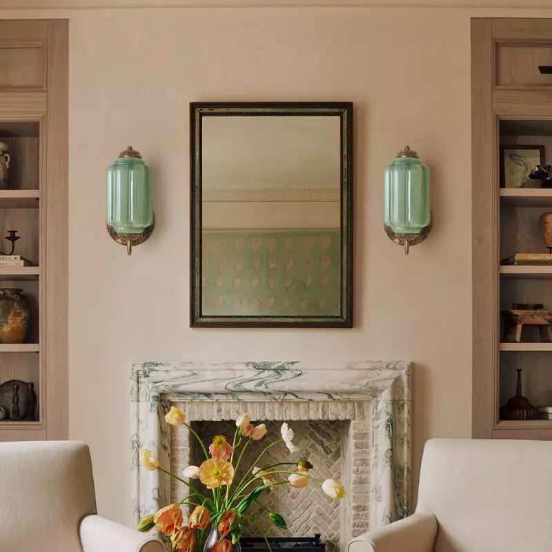 Eloira Vintage Glass Brass Wall Light