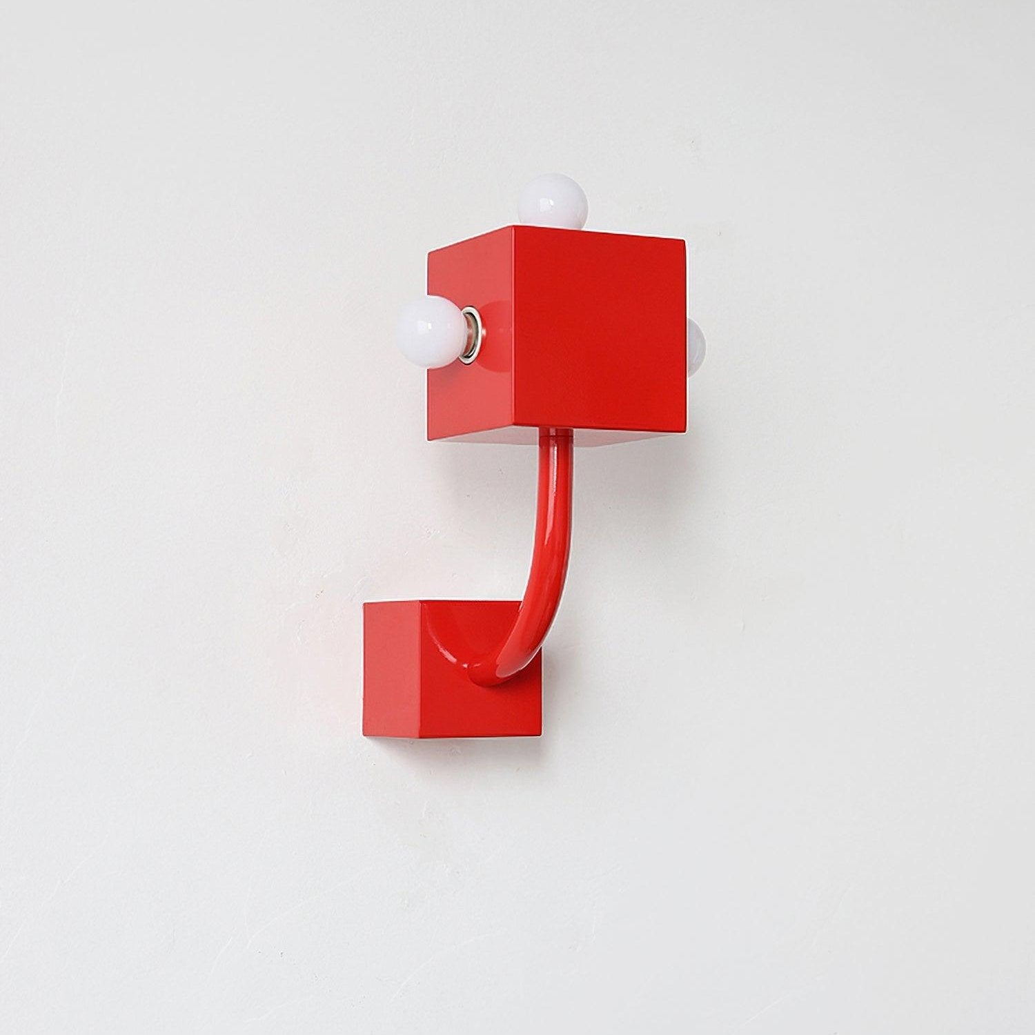 Modern Red Cube Wall Lamp