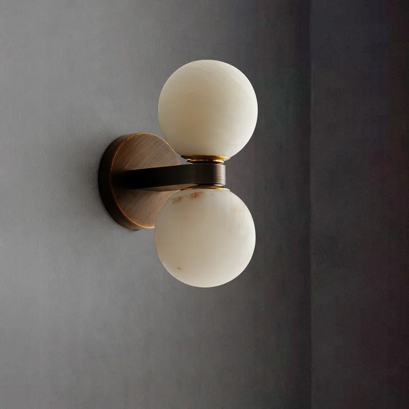 Tabadal Double-Headed Modern Marble Wall Light