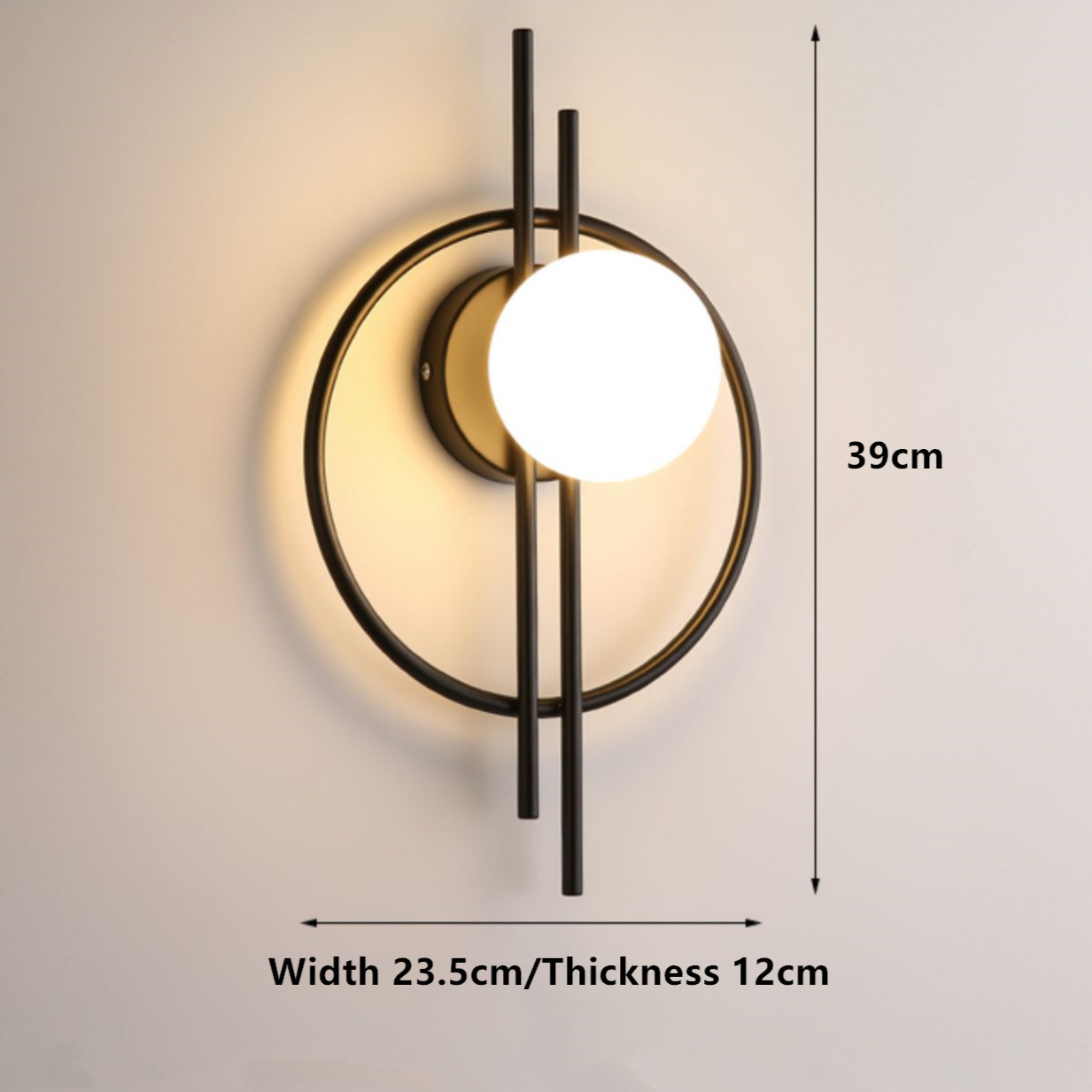 Noordse Glazen Bal Wandlamp