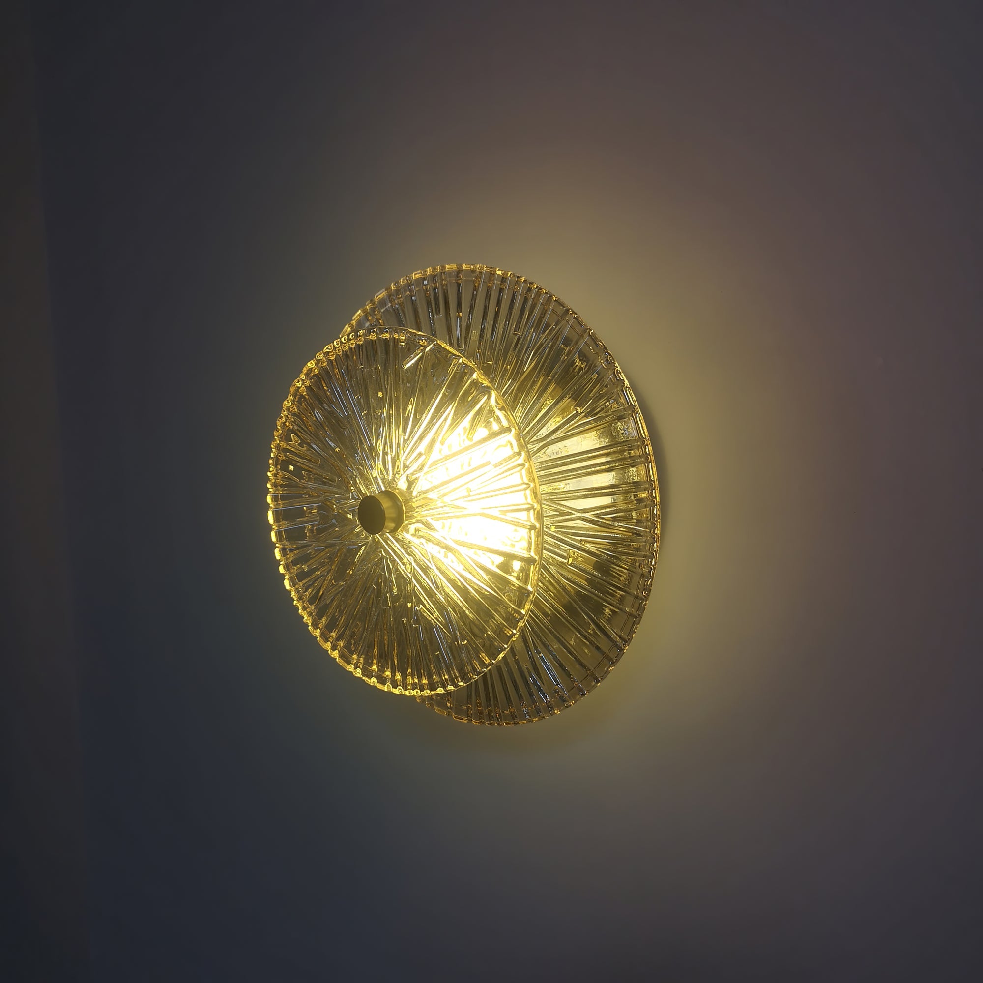 Ronde Kristallen Wandlamp