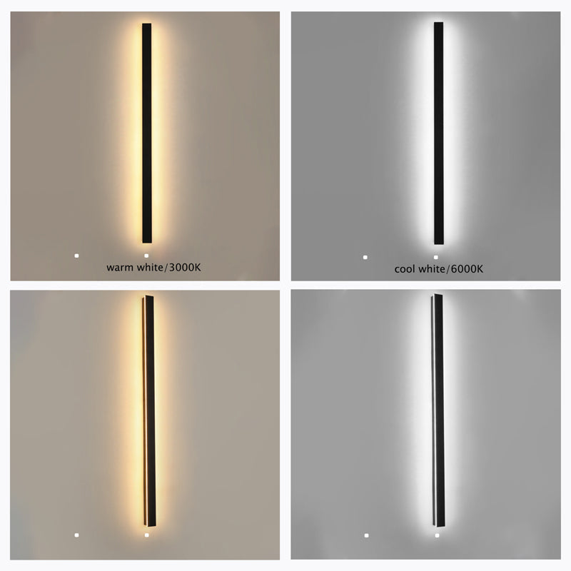 Edge Ripple Minimalist Linear Outdoor Light