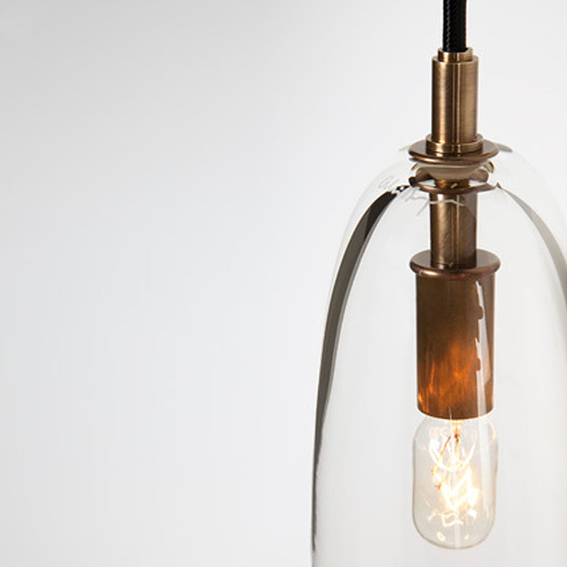 Designer Copper Transparent Glass Wall Lamp