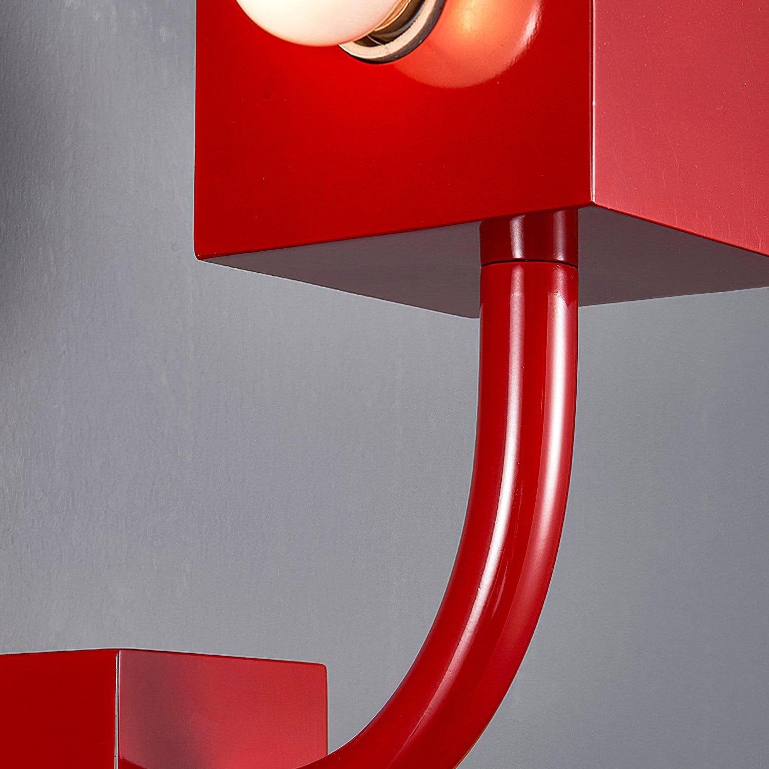 Modern Red Cube Wall Lamp