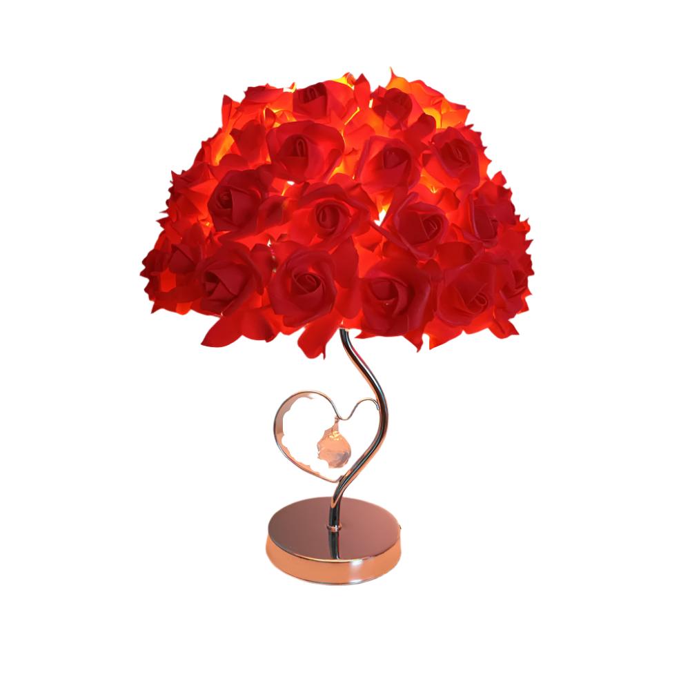 Creative Flower Iron Fabric Table Lamp