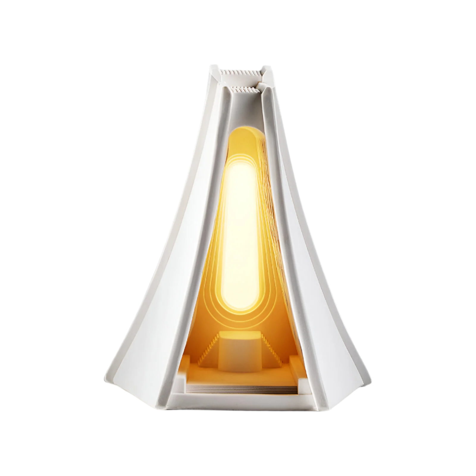 Lampe de table LED en plâtre Prism Tower scandinave